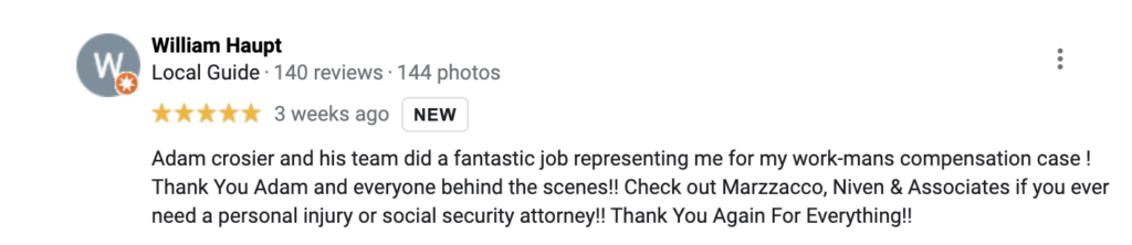 Lebanon Car Accident Testimonial